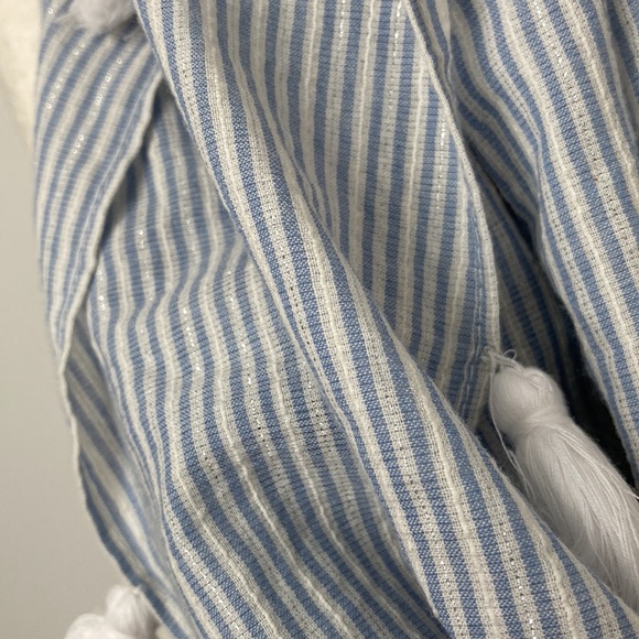 Tommy Bahama Striped Yarn Dye Lurex Infinity Scarf - Picture 5 of 6